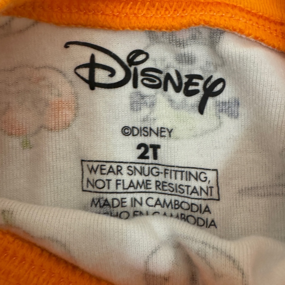 Disney Orange and White Halloween Pajama Set - Picture 6 of 9